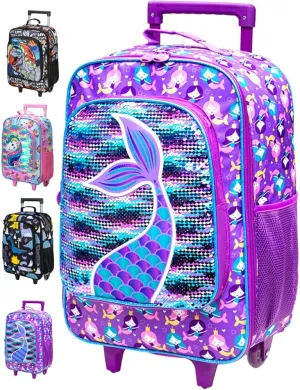 AGSDON Kids Luggage for Boys Girls, Cute Rolling Wheels Suitcase for Children Toddler