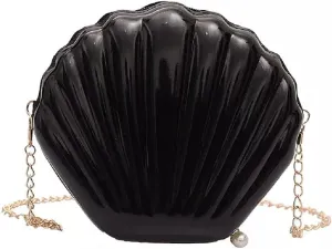 AIBEARTY Cute Seashell Shape Crossbody Purse Small Shoulder Bag with Chain for Women Little Girls