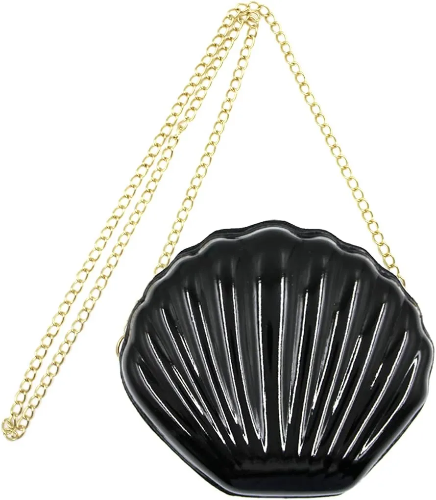 AIBEARTY Cute Seashell Shape Crossbody Purse Small Shoulder Bag with Chain for Women Little Girls