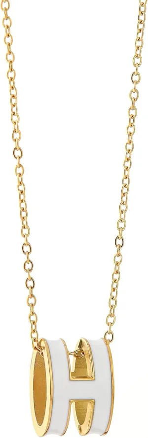AIMADE H Necklace for Women18K Gold Plated Classic Letter Design Cute Fashion Necklace Pendant Jewelry Gifts for Women