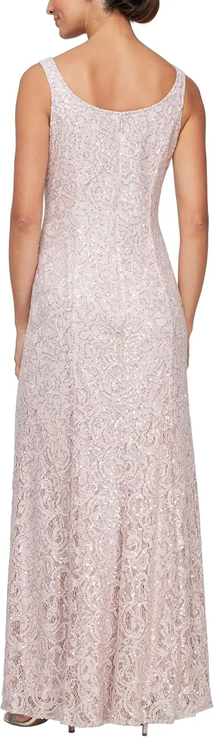 Alex Evenings Women's Long Lace Jacket Dress