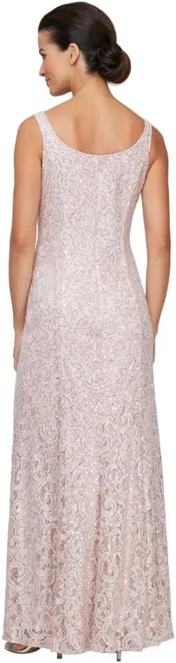 Alex Evenings Women's Long Lace Jacket Dress