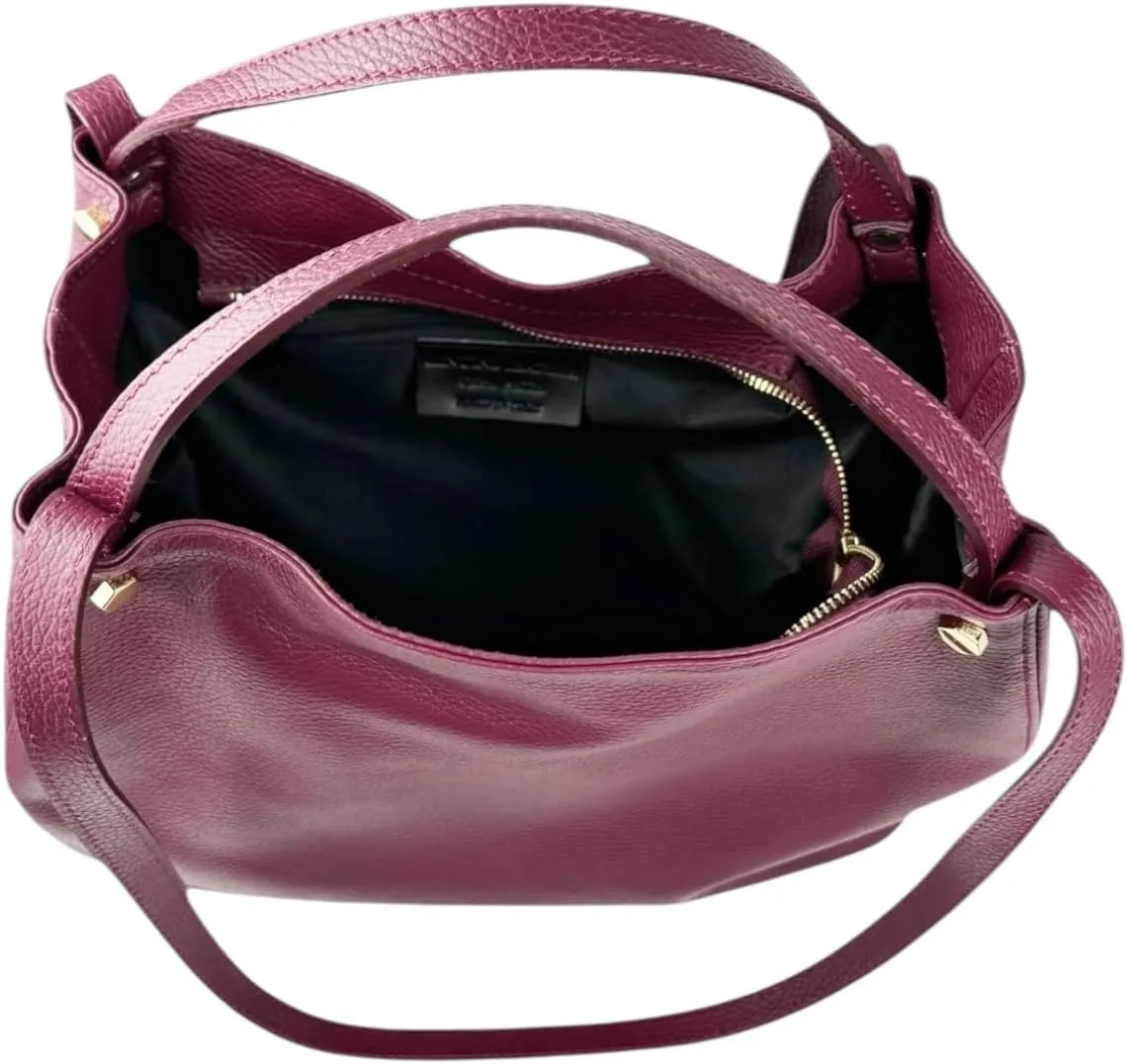 Alfa Handbag, Genuine Leather Made in Italy
