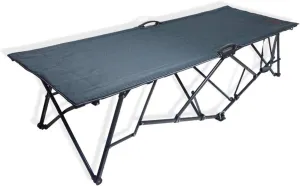 Aluminum Recliner Folding Bed Self-Driving Bed Office Single Bed Camp Bed Lunch Break Nap Accompanying Portable Beach Loungers Hospital Accompanying Bed Black