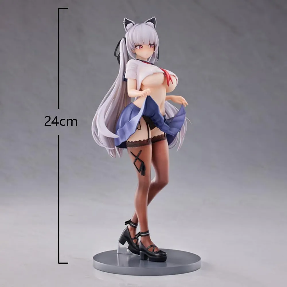 Alvina-Chan Figures Alvina-Chan Original Painting Figure Beautiful Girl Illustration Anime Action Figurine 24CM