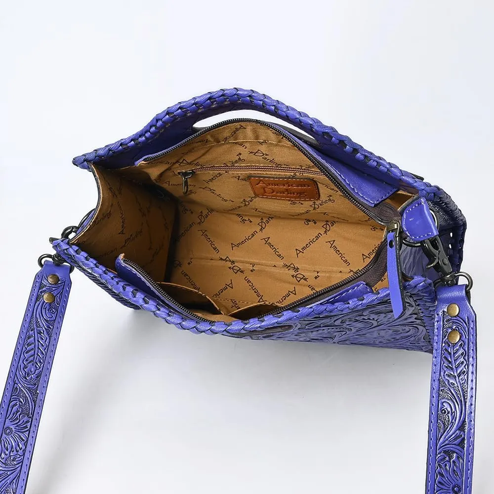American Darling Clutch Hand Tooled Genuine Leather Women Bag Western Handbag Purse