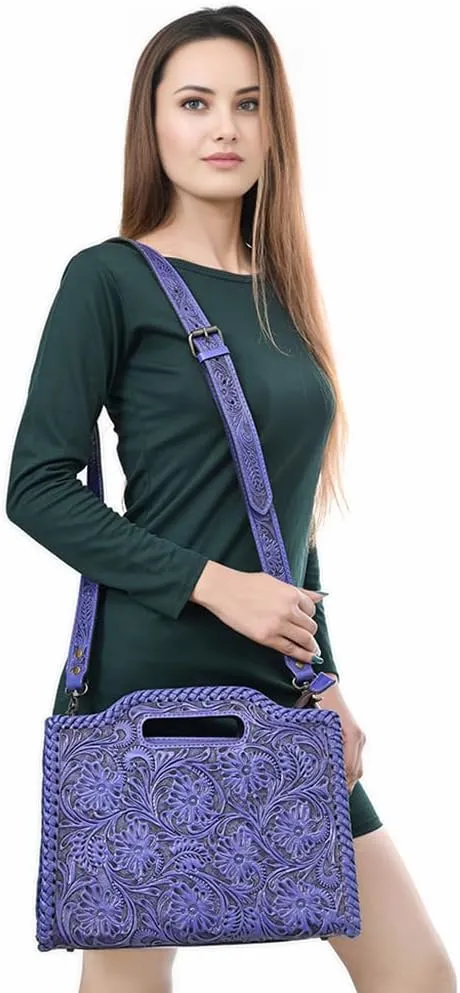 American Darling Clutch Hand Tooled Genuine Leather Women Bag Western Handbag Purse