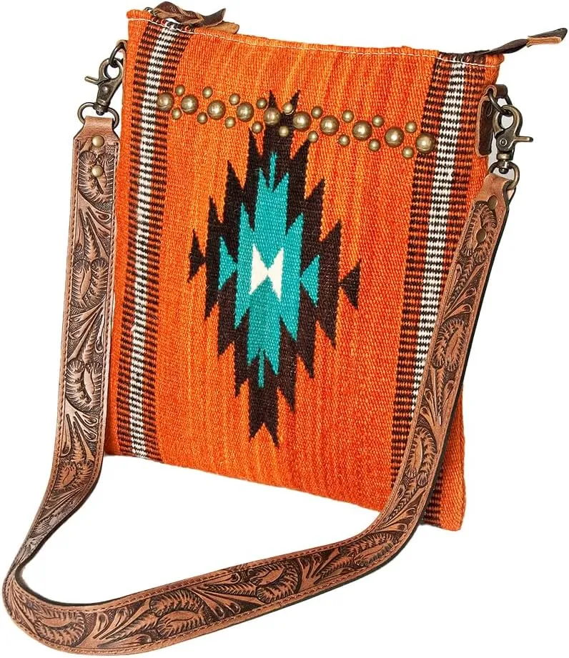 American Darling Cross Body Saddle Blanket Genuine Leather Western Women Bag Handbag Purse | Crossbody Bag for Women | Cute Crossbody Bag | Crossbody Purse