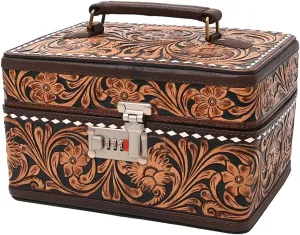 American Darling Hand Curved Genuine Leather Jewelry Case Bag