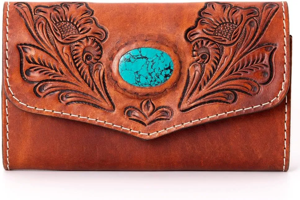 American Darling Hand Tooled Genuine Leather Women Bag Western Handbag Purse