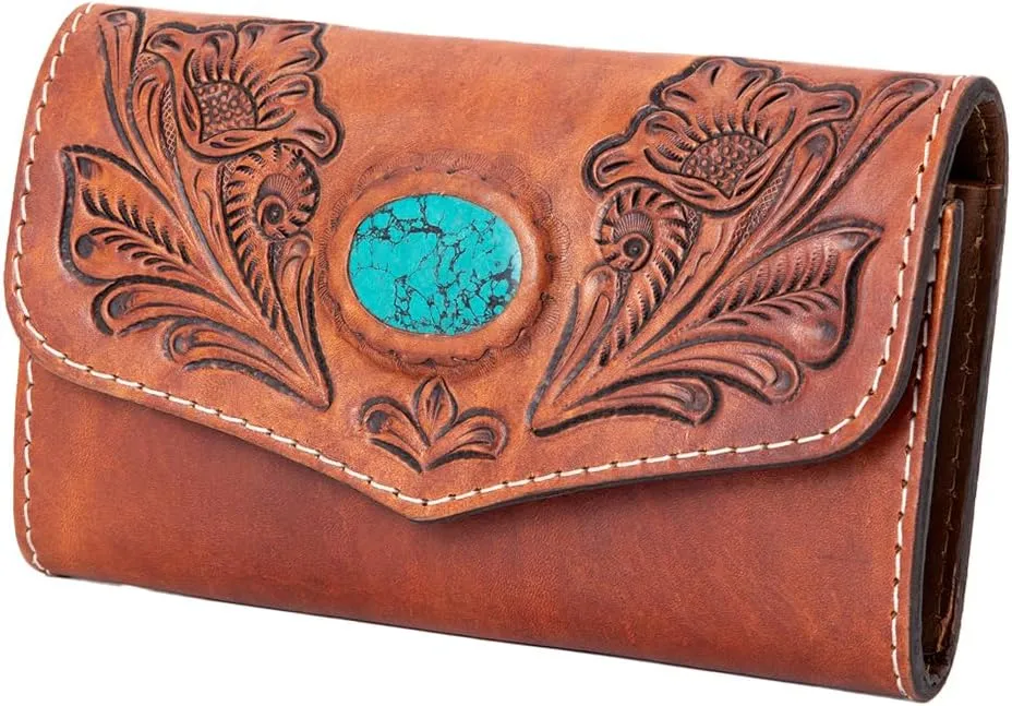 American Darling Hand Tooled Genuine Leather Women Bag Western Handbag Purse