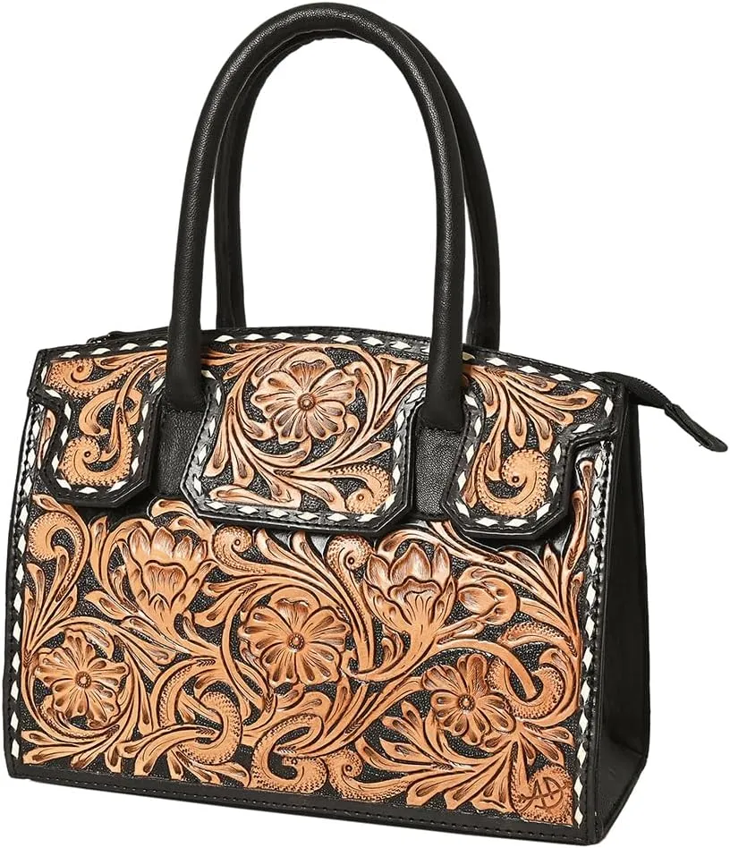 American Darling Tote Hand Tooled Genuine Leather Women Bag Western Handbag Purse