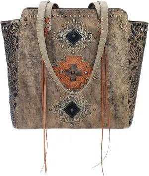 American West Leather Navajo Soul Tote for Women