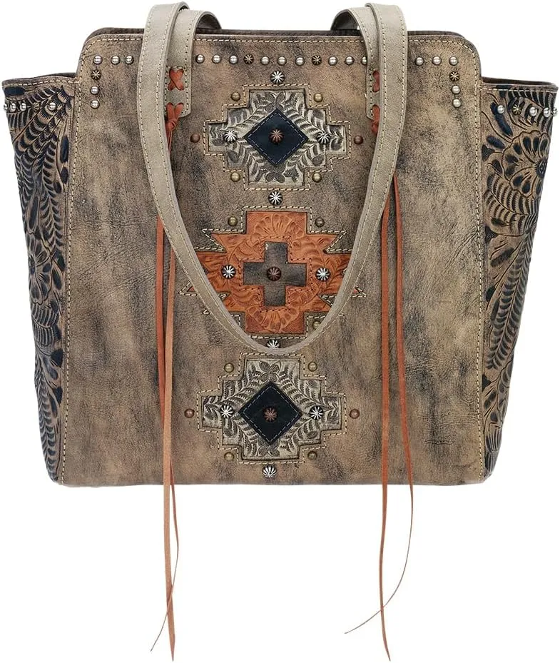 American West Leather Navajo Soul Tote for Women