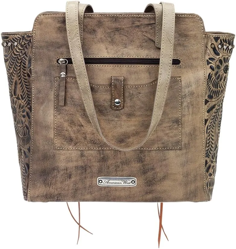 American West Leather Navajo Soul Tote for Women