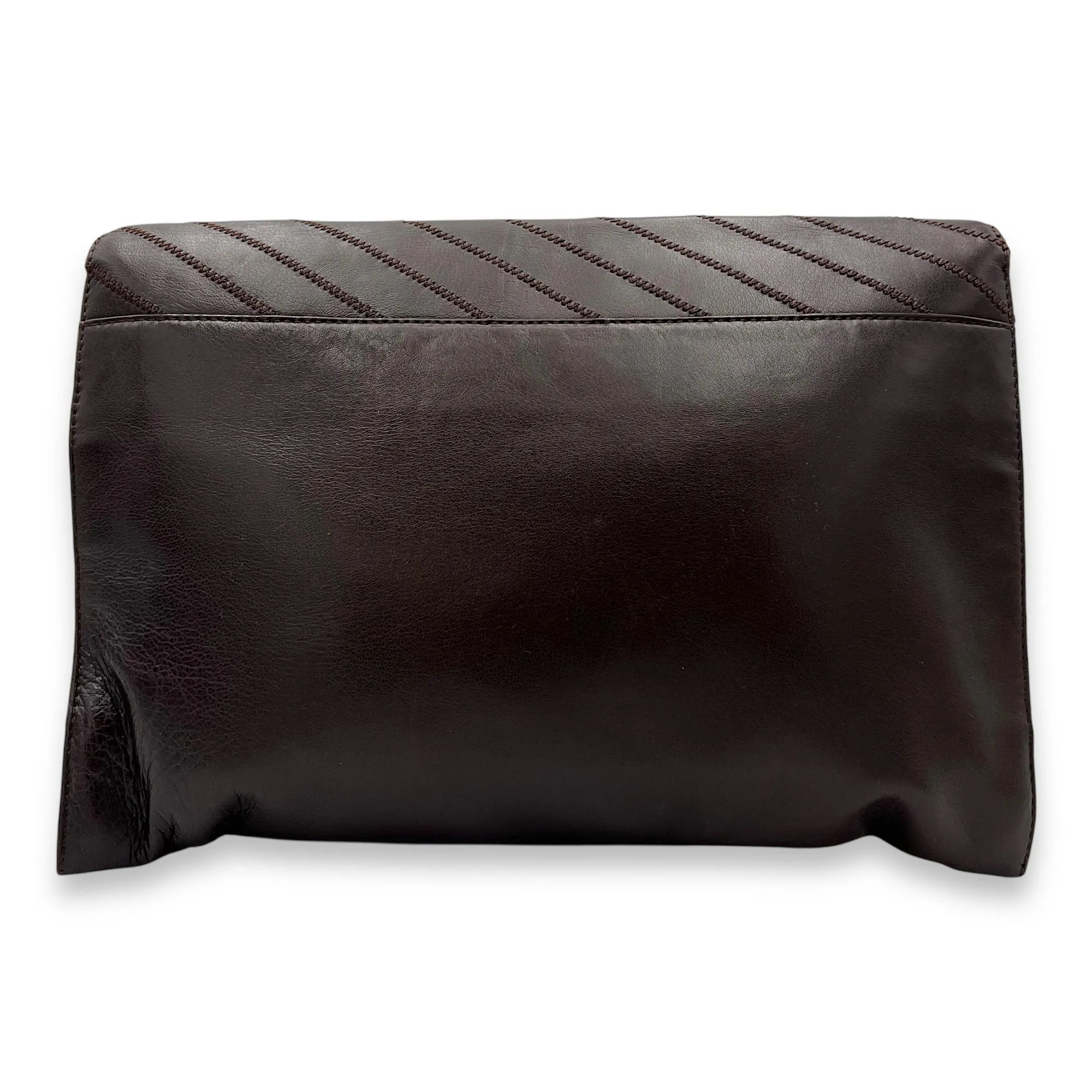 Anagram Brown Crossbody Bag in Lambskin, Gold hardware