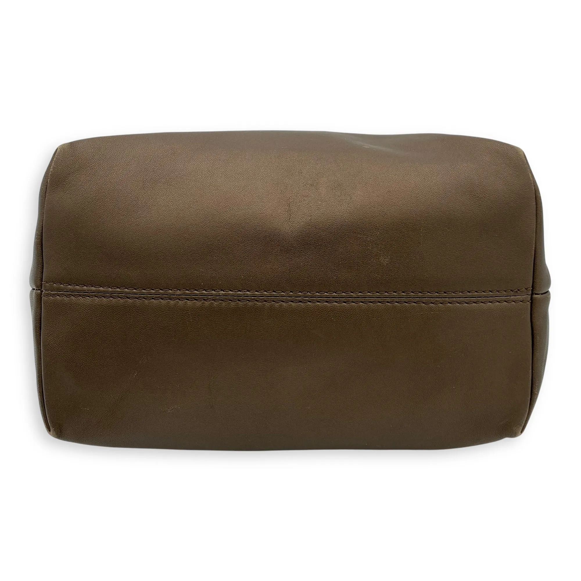 Anagram Brown Tote Bag in Calfskin, Silver hardware