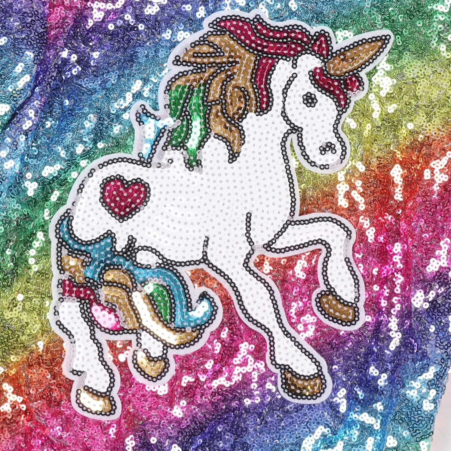 ANATA Girl Unicorn Sequin Jacket Kids Casual Bomber Jacket Zipper Coat Outwear