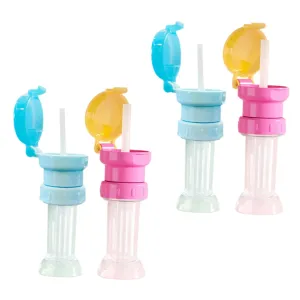 Angoily Bottle Adapter Straw Caps for Kids 4 Pack Toddler Water Bottle Straw Easy Install Reusable