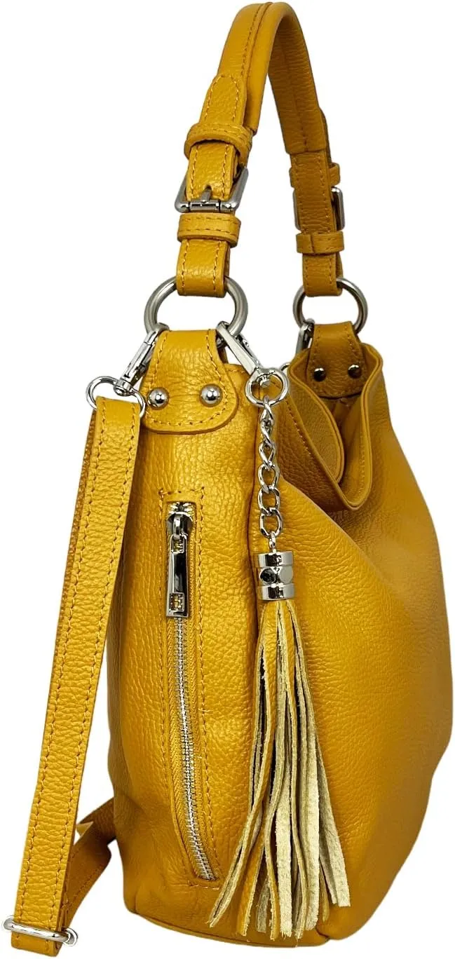 Annalisa Shoulder Bag, Genuine Leather Made in Italy
