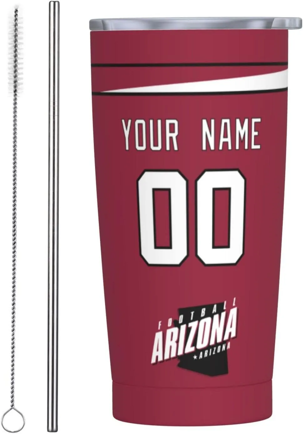 ANTKING Arizona Cup Insulated Tumbler with Straw Customized Personalized Any Name & Number 20 oz Gifts for Men
