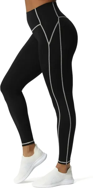Aoxjox Workout Leggings for Women High Waisted Exercise Athletic Gym Fitness Yoga Lexi Lined Pants 26"