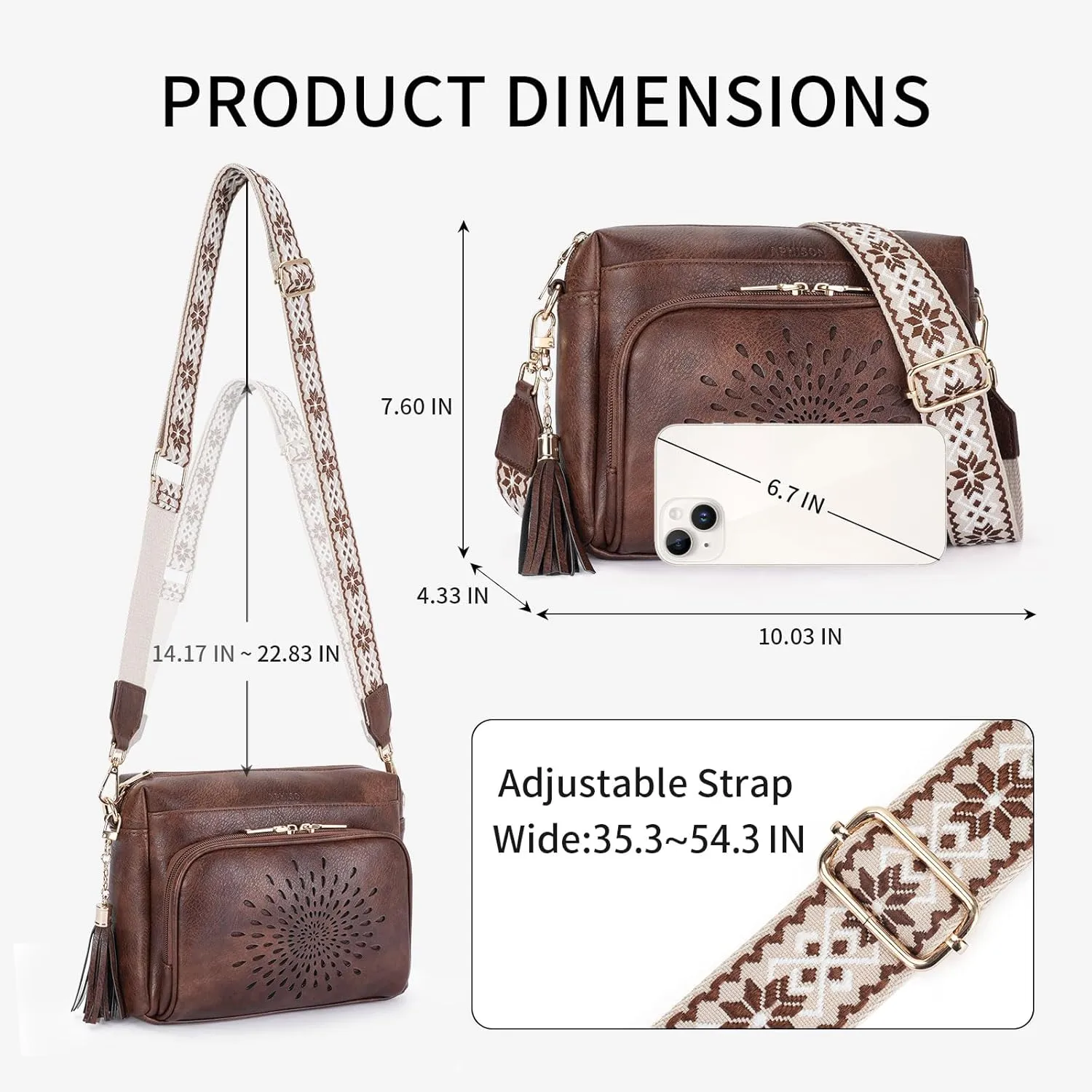 APHISON Crossbody Bags for Women, Vegan Leather Sunflower Crossbody Phone Purse Shoulder Handbags with Adjustable Strap