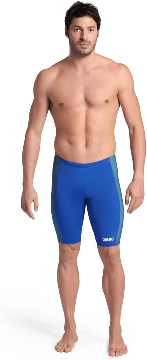 ARENA Performance Men's Abstract Tiles Swim Jammer Athletic Knee-Length Swimsuit Short Competitive Training Bathing Suit