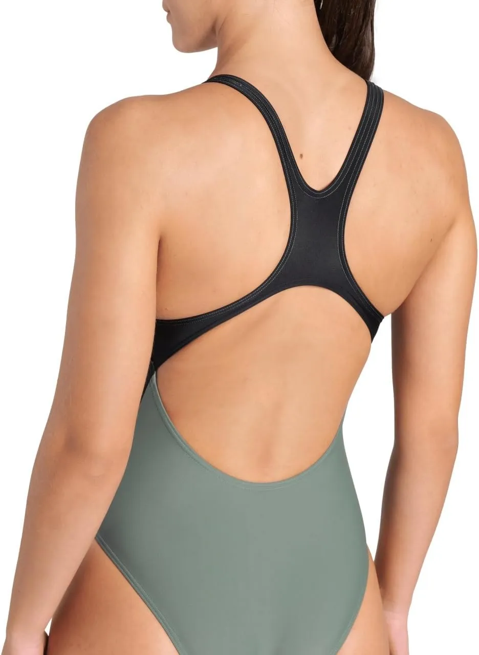 ARENA Women's Feel Icons Stripe Swimsuit Swim Pro Back Ladies Pool Bathing Suit