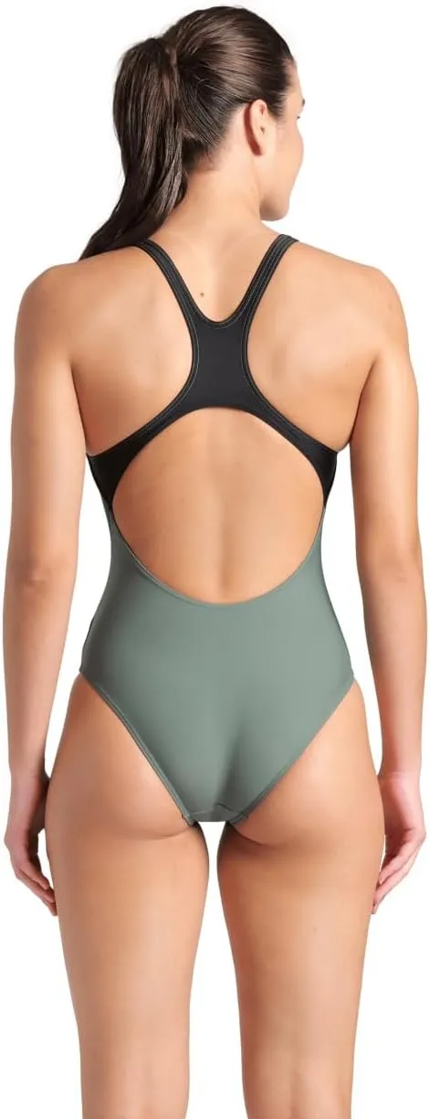 ARENA Women's Feel Icons Stripe Swimsuit Swim Pro Back Ladies Pool Bathing Suit