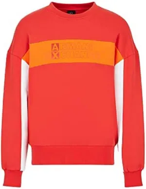 Armani Exchange Men's Seasonal Tri-Color Crewneck