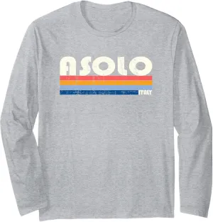 Asolo, Italy Retro 70s 80s Style Long Sleeve T-Shirt