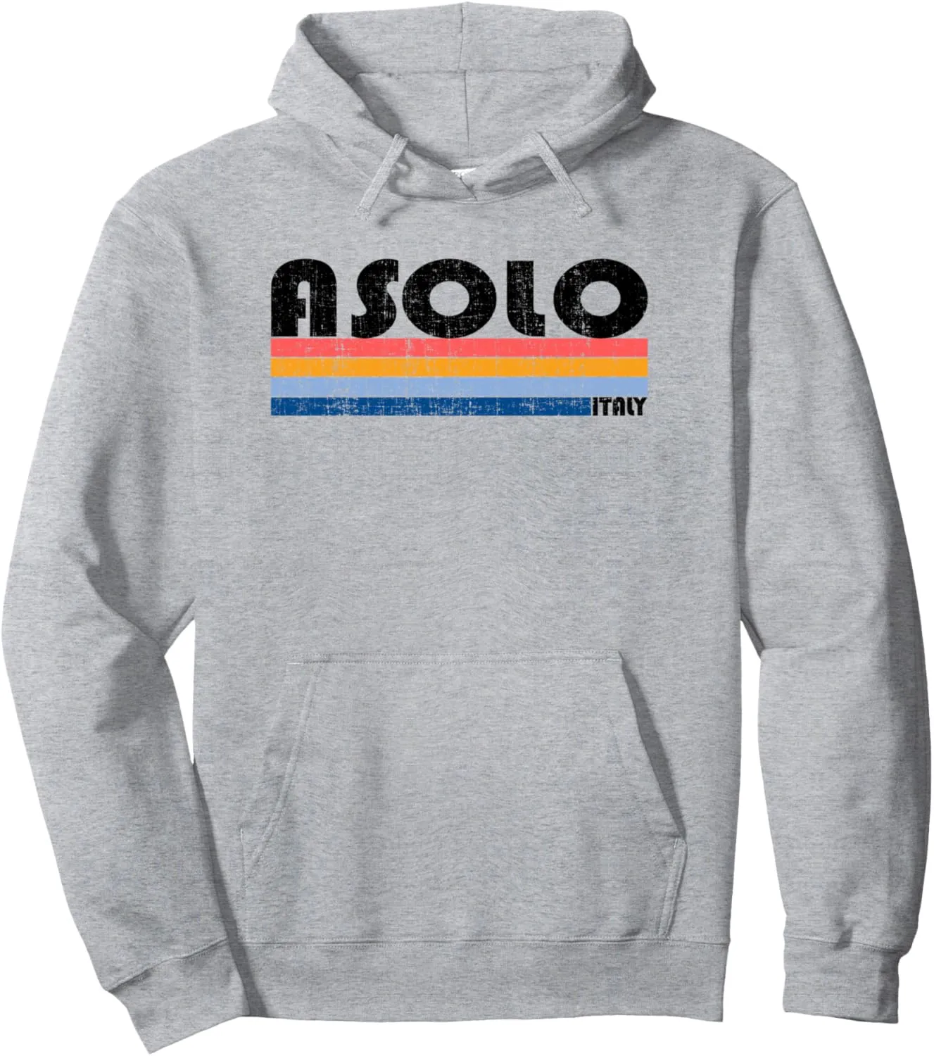 Asolo, Italy Retro 70s 80s Style Pullover Hoodie