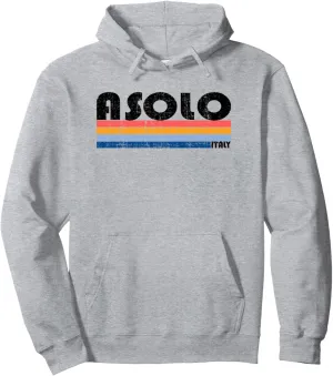 Asolo, Italy Retro 70s 80s Style Pullover Hoodie