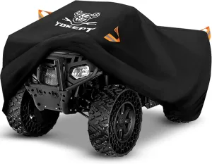 ATV Cover, Waterproof Heavy Duty 4 Wheeler Cover Quad Cover All Season Weather Proof Outdoor UV Protection for 100 Inch Polaris Kawasaki Yamaha Suzuki Honda (Black XXXLarge)