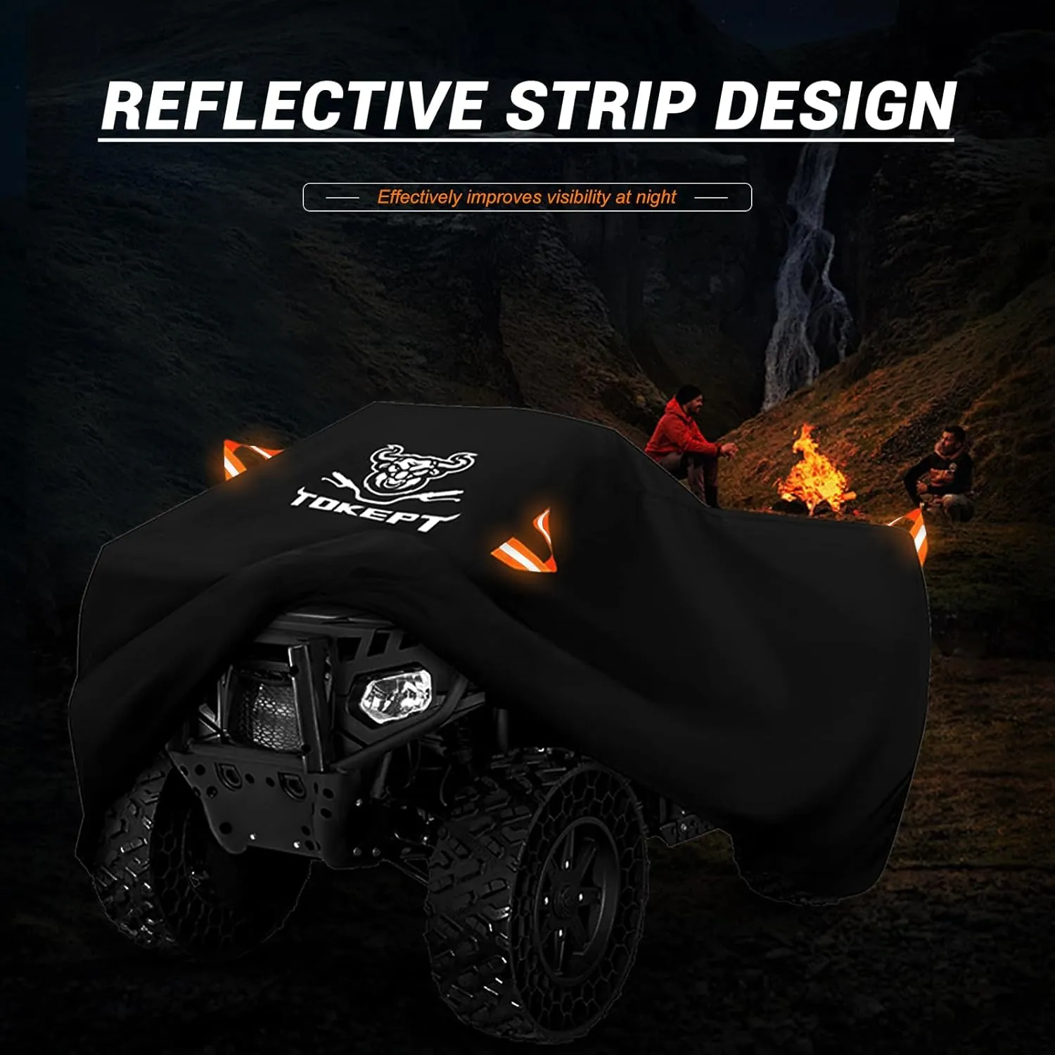 ATV Cover, Waterproof Heavy Duty 4 Wheeler Cover Quad Cover All Season Weather Proof Outdoor UV Protection for 100 Inch Polaris Kawasaki Yamaha Suzuki Honda (Black XXXLarge)