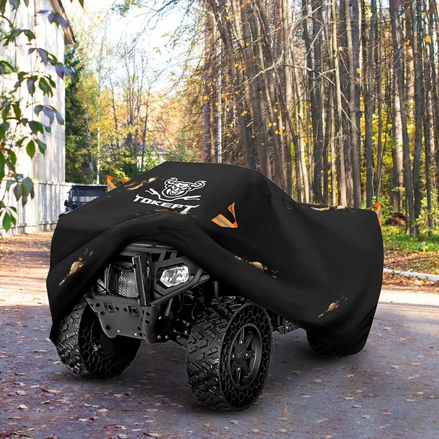 ATV Cover, Waterproof Heavy Duty 4 Wheeler Cover Quad Cover All Season Weather Proof Outdoor UV Protection for 100 Inch Polaris Kawasaki Yamaha Suzuki Honda (Black XXXLarge)
