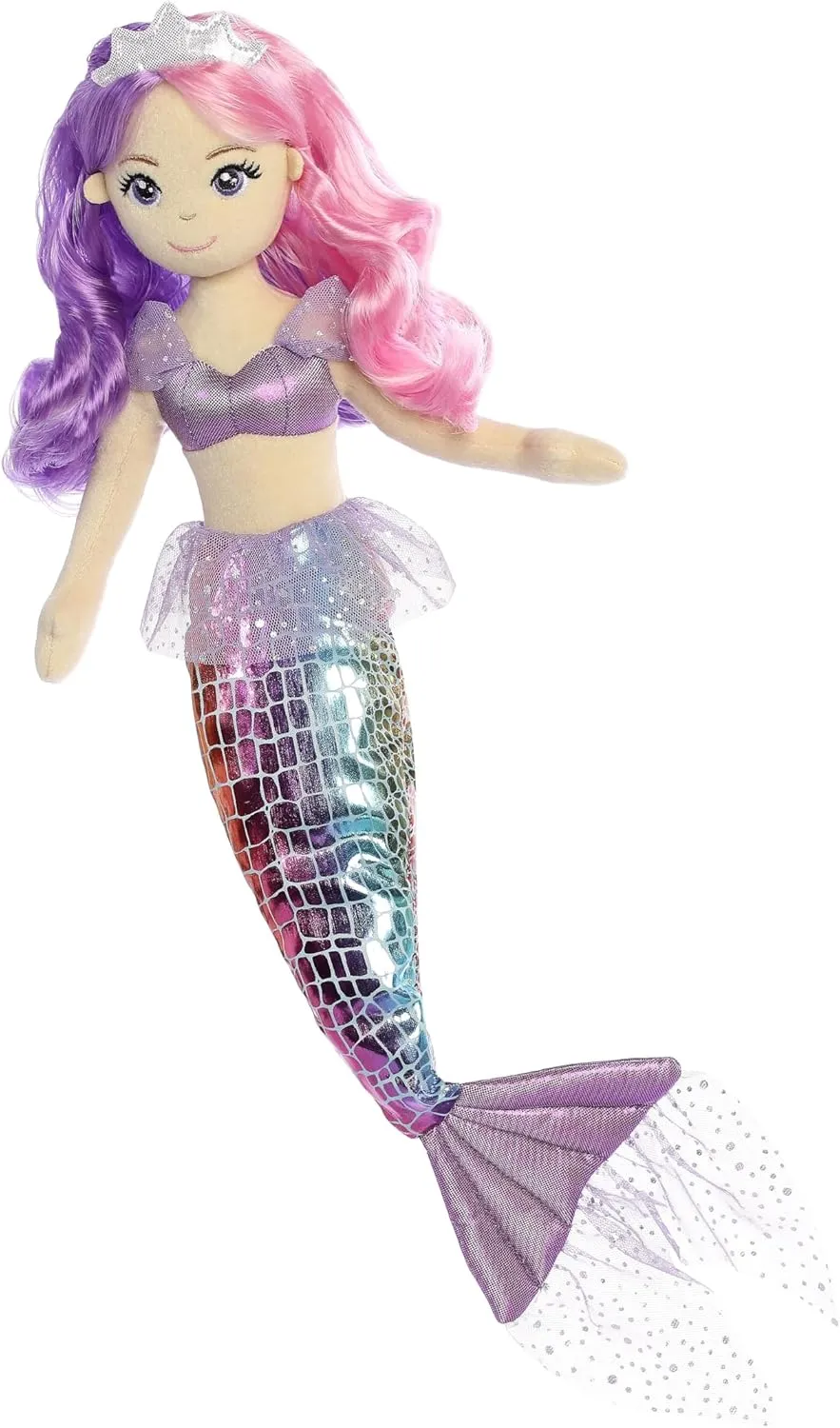 Aurora® Enchanting Sea Sparkles™ Rainbow Sea Iris™ Stuffed Doll - Imaginative Play - Magical Companions - 18 Inches