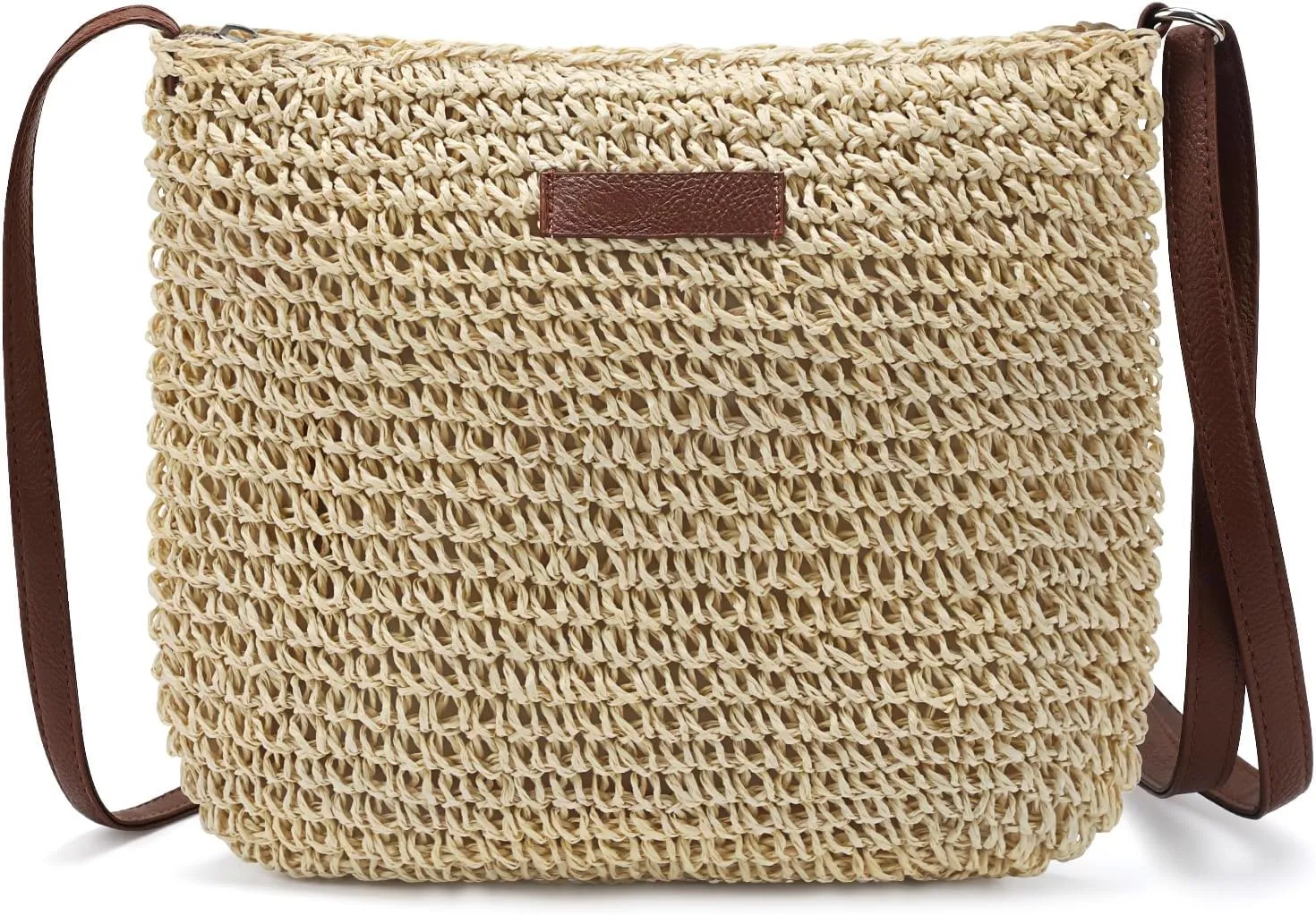 Ayieyill Straw Clutch Bags for Women Shoulder Bag Crossbody Bag Summer Beach Straw Bag Hand-Woven