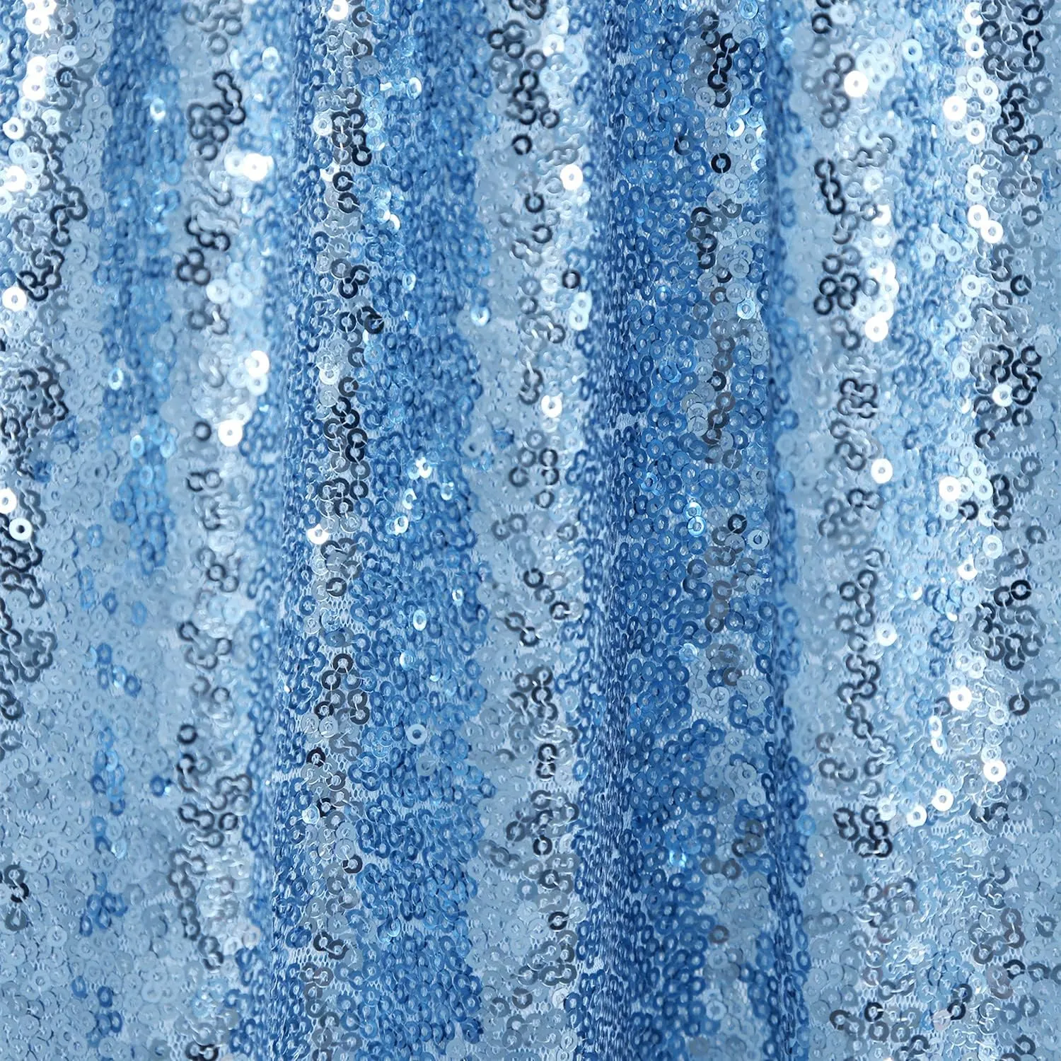 B-COOL Baby Shower Table Cloth 90x132 Inch Sequin Tablecloth Glitter Overlays Baby Blue Sparkly Glam Wedding Decor Shimmer Mermaid Theme Party Decor