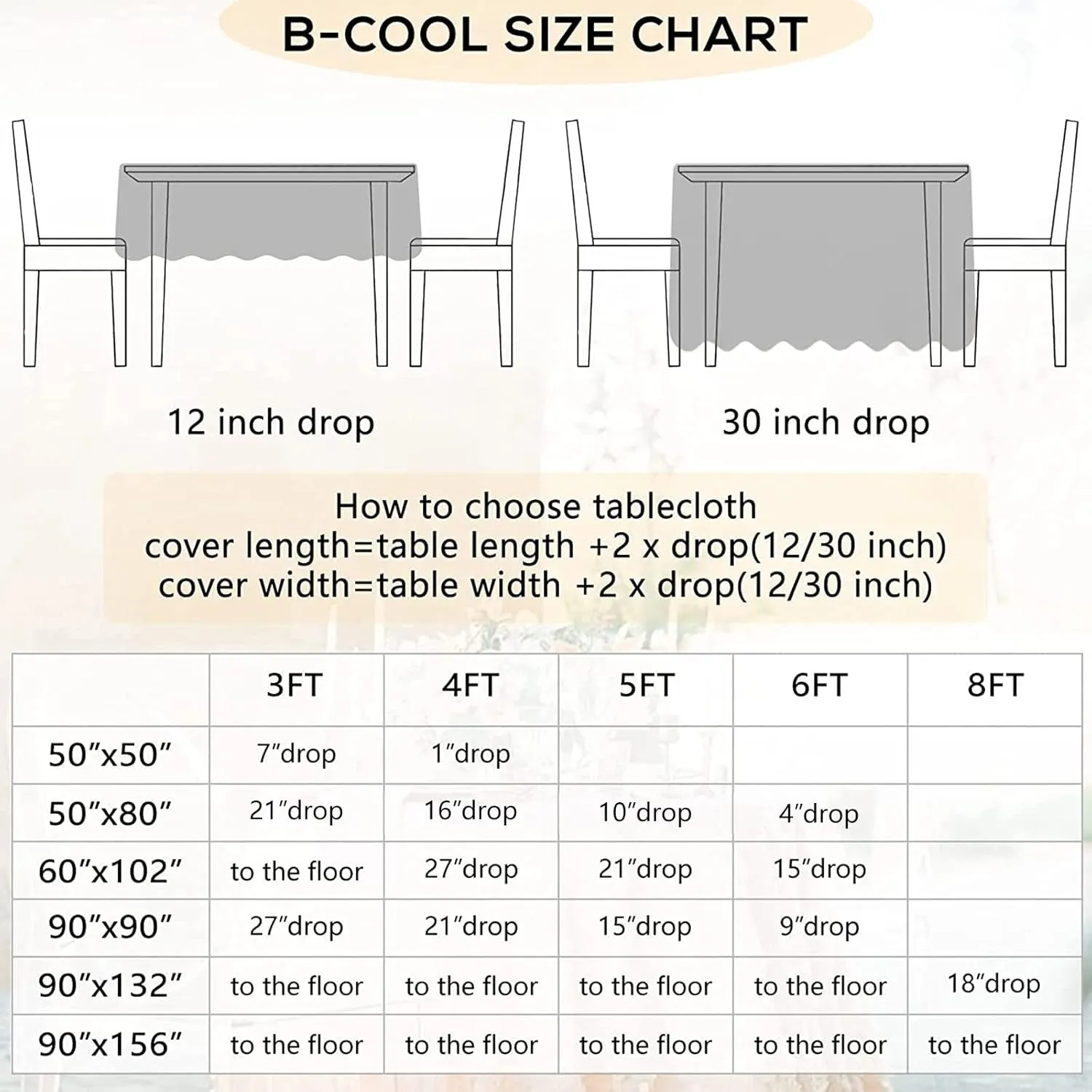 B-COOL Seamless Sequin Table Cloth Black Glitter Design Table Cloth Wedding Overlay Birthday Party Tables Decoration 90x132-inch (Black)