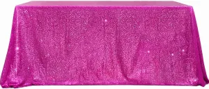 B-Cool Sequin Table Cloth Shimmer Tablecloth Sequin Table Cloth 90x132 Inch Rectangle Fuchsia Sequin Tablecloth Thanksgiving Tablecloth Sparkle Tablecloth Glitz Tablecloth