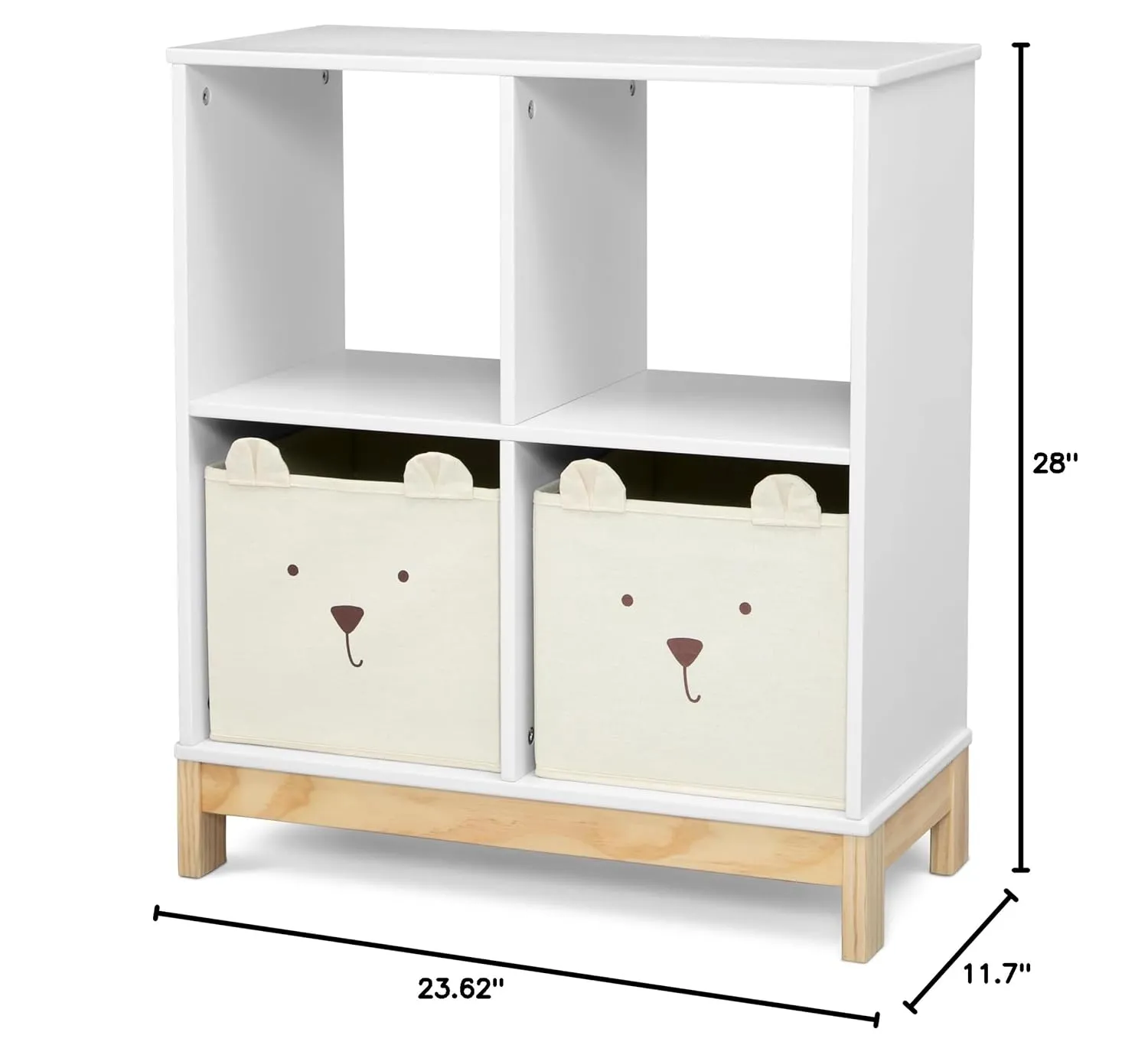 babyGap by Delta Children Brannan Bear Bookcase with Bins, White