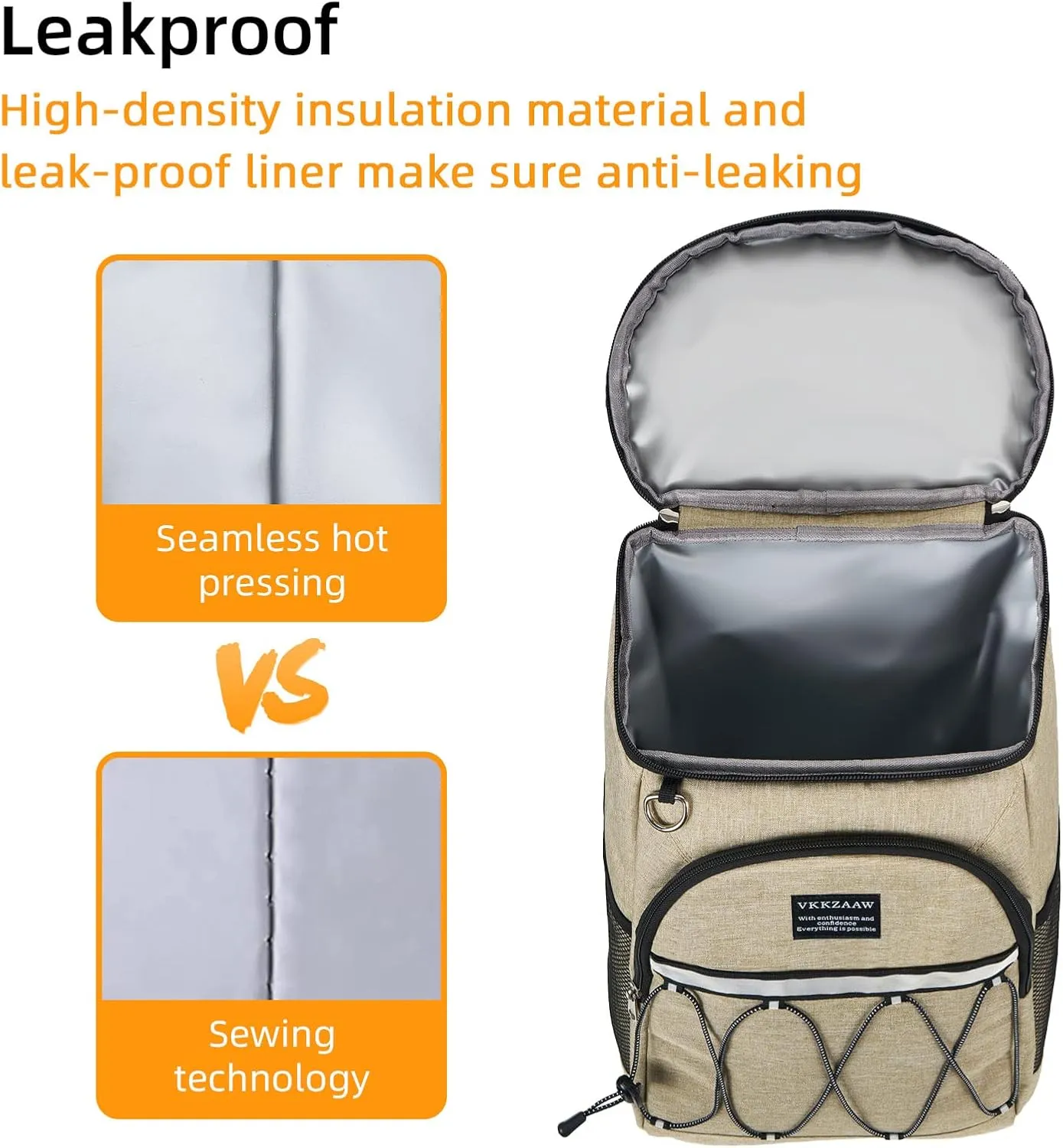 Backpack Cooler Backpack 26 Cans Insulated Leak Proof for Women Men Beach Camping Picnic Fishing Hiking Lunch Backpack Waterproof Cooler