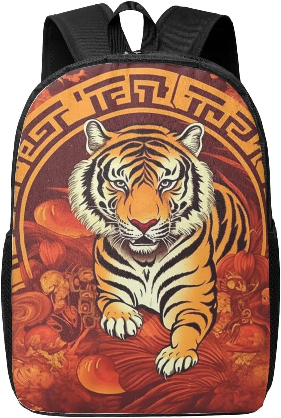 Backpack for Men Women Casual Daypack Prosperity in the Year of the Tiger Laptop Backpack 17 In Lightweight Travel Backpack for Work Hiking