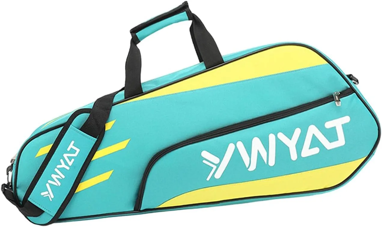 Badminton Racquet Bag Racket Cover Bag Outdoor Sport Bag with Shoulder Strap Tennis Tote for Badminton Squash Racquets, Light Blue