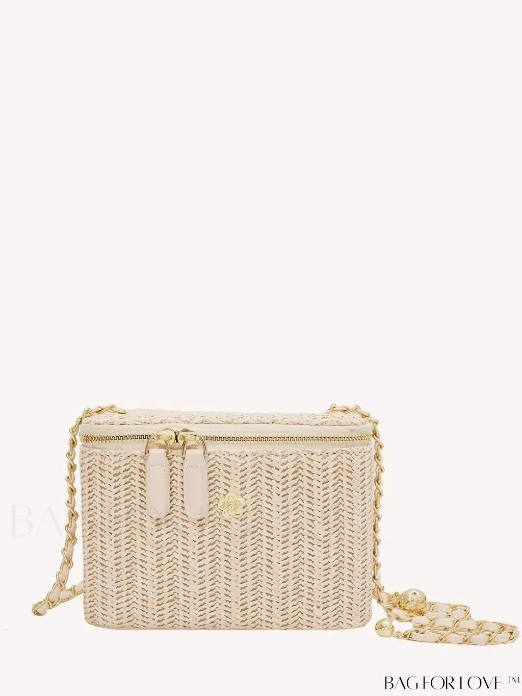 BagForLove - Compact Metal Chain Straw Bag