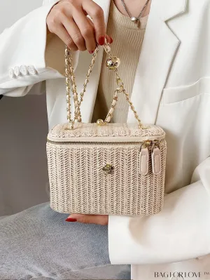 BagForLove - Compact Metal Chain Straw Bag