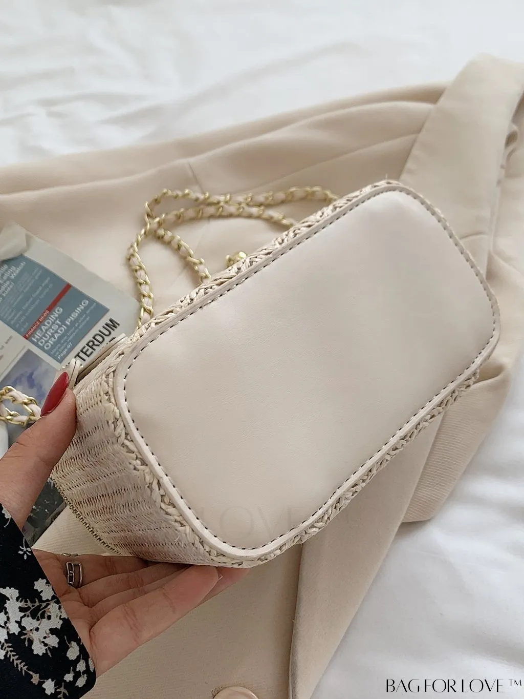 BagForLove - Compact Metal Chain Straw Bag