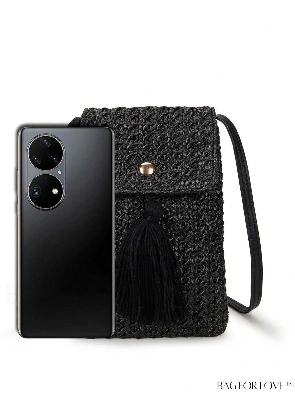 BagForLove - Mini Flap Straw Bag with Tassel Decoration